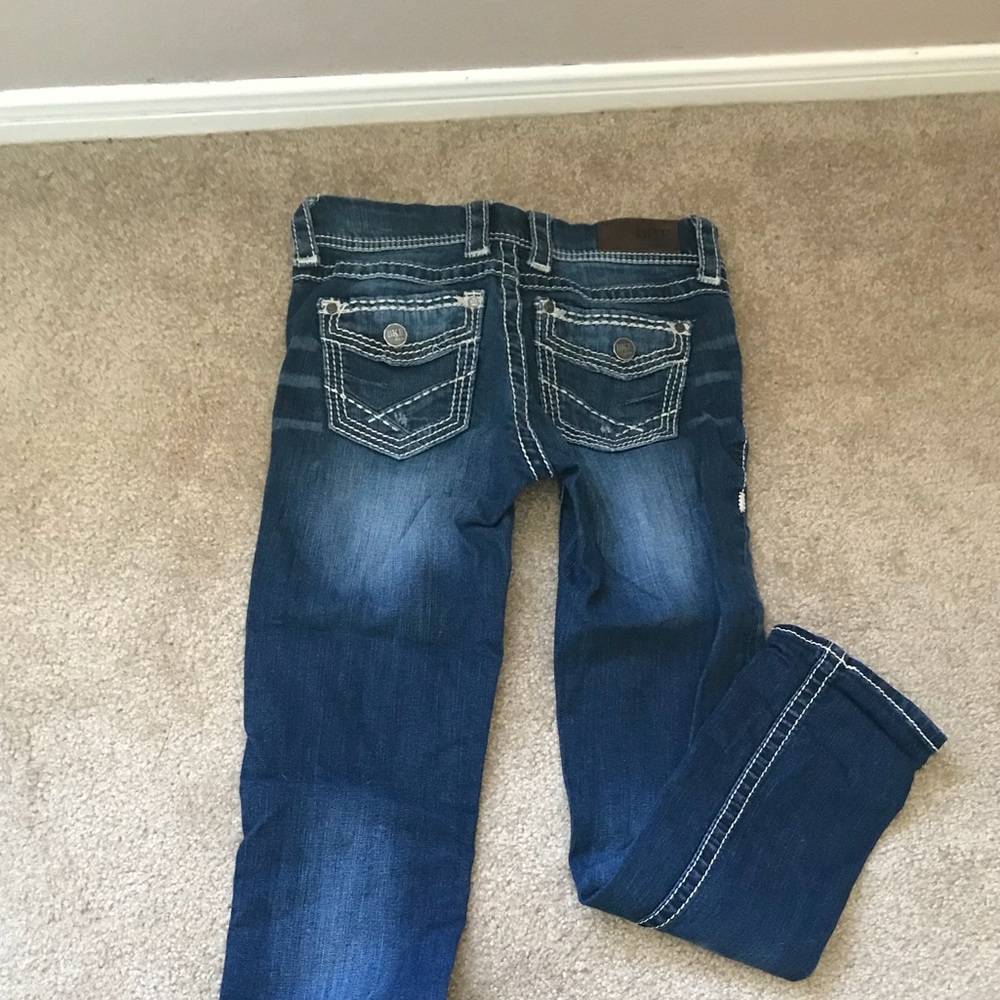BKE blue jean capris